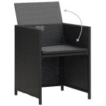 vidaXL Scaune de grădină, 4 buc., negru, poliratan vidaXL Scaune de grădină, 4 buc., negru, poliratan