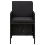 vidaXL Scaune de grădină cu perne, 4 buc., negru, poliratan vidaXL Scaune de grădină cu perne, 4 buc., negru, poliratan