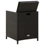 vidaXL Scaune de grădină cu perne, 4 buc., negru, poliratan vidaXL Scaune de grădină cu perne, 4 buc., negru, poliratan