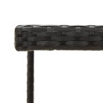 vidaXL Masă de grădină, negru, 109x107x74 cm, poliratan și sticlă vidaXL Masă de grădină, negru, 109x107x74 cm, poliratan și sticlă