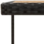 vidaXL Masă de grădină, negru, 109x107x74 cm, poliratan și lemn acacia vidaXL Masă de grădină, negru, 109x107x74 cm, poliratan și lemn acacia