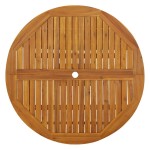 vidaXL Masă de grădină pliabilă, 110 cm, lemn masiv de acacia