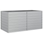 vidaXL Strat înălțat de grădină argintiu 160x80x77 cm oțel galvanizat