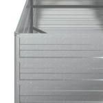 vidaXL Strat înălțat de grădină argintiu 160x80x77 cm oțel galvanizat