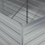 vidaXL Strat înălțat de grădină argintiu 160x80x77 cm oțel galvanizat