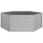vidaXL Strat înălțat de grădină, argintiu, 129x45 cm, oțel galvanizat vidaXL Strat înălțat de grădină, argintiu, 129x45 cm, oțel galvanizat