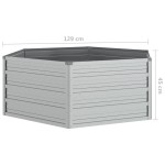 vidaXL Strat înălțat de grădină, argintiu, 129x45 cm, oțel galvanizat vidaXL Strat înălțat de grădină, argintiu, 129x45 cm, oțel galvanizat