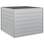 vidaXL Strat înălțat de grădină argintiu 100x100x77cm oțel galvanizat vidaXL Strat înălțat de grădină argintiu 100x100x77cm oțel galvanizat