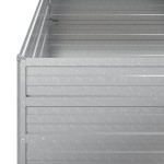 vidaXL Strat înălțat de grădină argintiu 100x100x77cm oțel galvanizat vidaXL Strat înălțat de grădină argintiu 100x100x77cm oțel galvanizat
