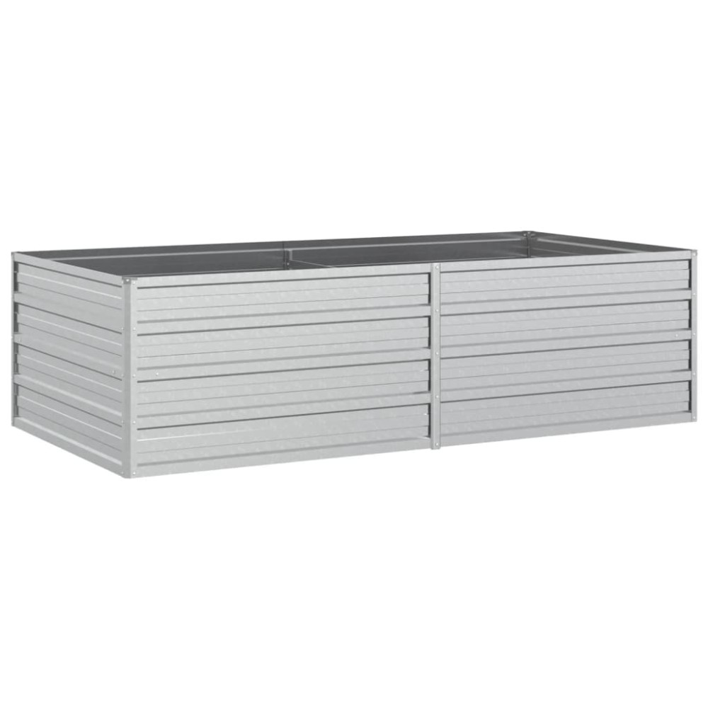 vidaXL Strat înălțat de grădină argintiu 160x80x45 cm oțel galvanizat