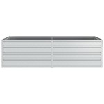 vidaXL Strat înălțat de grădină argintiu 160x80x45 cm oțel galvanizat