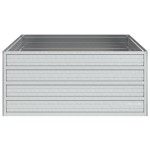 vidaXL Strat înălțat de grădină argintiu 100x100x45cm oțel galvanizat vidaXL Strat înălțat de grădină argintiu 100x100x45cm oțel galvanizat