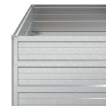 vidaXL Strat înălțat de grădină argintiu 100x100x45cm oțel galvanizat vidaXL Strat înălțat de grădină argintiu 100x100x45cm oțel galvanizat