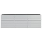 vidaXL Strat înălțat de grădină argintiu 240x80x77 cm oțel galvanizat