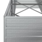 vidaXL Strat înălțat de grădină argintiu 240x80x77 cm oțel galvanizat