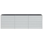 vidaXL Strat înălțat de grădină argintiu 240x40x77 cm oțel galvanizat