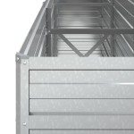 vidaXL Strat înălțat de grădină argintiu 240x40x77 cm oțel galvanizat
