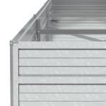 vidaXL Strat înălțat de grădină argintiu 240x80x45 cm oțel galvanizat