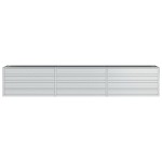 vidaXL Strat înălțat de grădină argintiu 240x40x45 cm oțel galvanizat