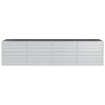 vidaXL Strat înălțat de grădină argintiu 320x80x77 cm oțel galvanizat