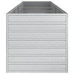 vidaXL Strat înălțat de grădină argintiu 320x80x77 cm oțel galvanizat