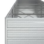 vidaXL Strat înălțat de grădină argintiu 320x80x77 cm oțel galvanizat