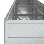 vidaXL Strat înălțat de grădină argintiu 320x40x77 cm oțel galvanizat