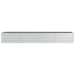 vidaXL Strat înălțat de grădină argintiu 320x80x45 cm oțel galvanizat