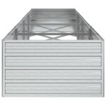 vidaXL Strat înălțat de grădină argintiu 320x80x45 cm oțel galvanizat