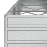 vidaXL Strat înălțat de grădină argintiu 320x80x45 cm oțel galvanizat