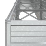 vidaXL Strat înălțat de grădină argintiu 320x40x45 cm oțel galvanizat