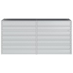 vidaXL Strat înălțat de grădină argintiu 160x40x77 cm oțel galvanizat