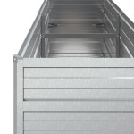 vidaXL Strat înălțat de grădină argintiu 160x40x77 cm oțel galvanizat