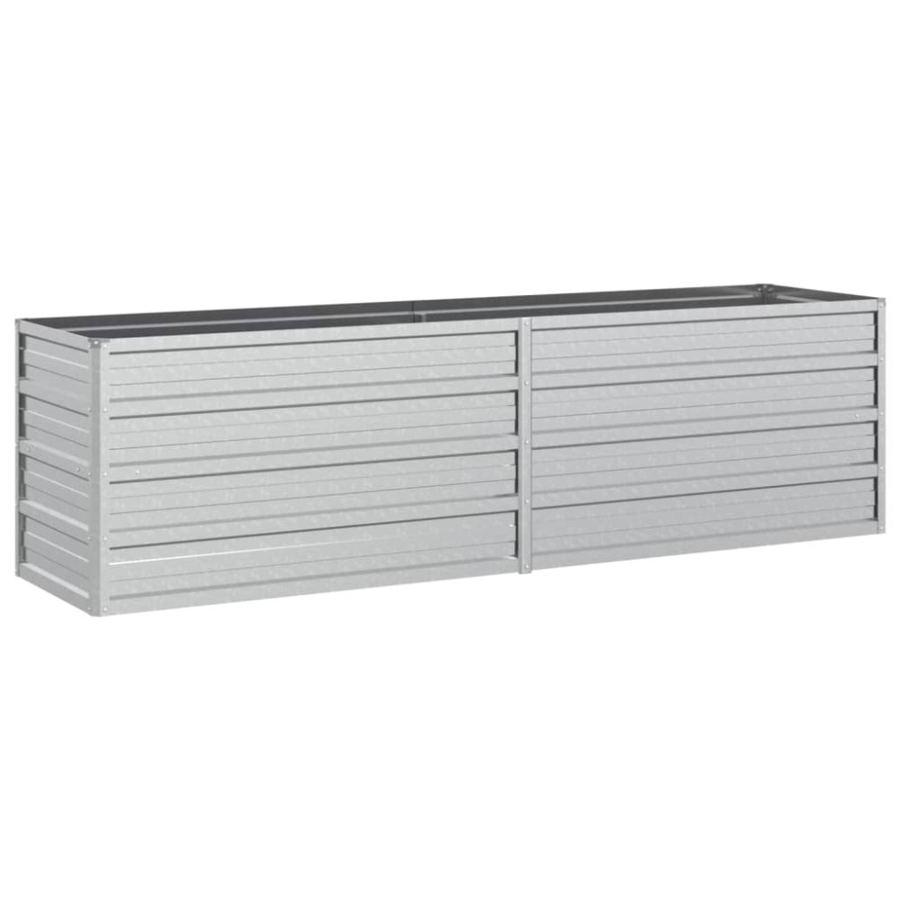vidaXL Strat înălțat de grădină argintiu 160x40x45 cm oțel galvanizat