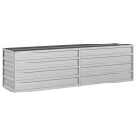 vidaXL Strat înălțat de grădină argintiu 160x40x45 cm oțel galvanizat