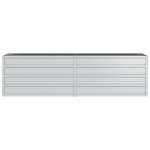 vidaXL Strat înălțat de grădină argintiu 160x40x45 cm oțel galvanizat
