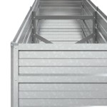 vidaXL Strat înălțat de grădină argintiu 160x40x45 cm oțel galvanizat