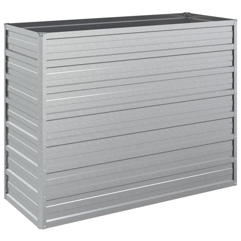 vidaXL Strat înălțat de grădină argintiu 100x40x77 cm oțel galvanizat