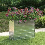 vidaXL Strat înălțat de grădină argintiu 100x40x77 cm oțel galvanizat vidaXL Strat înălțat de grădină argintiu 100x40x77 cm oțel galvanizat