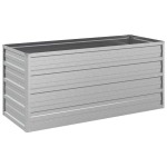 vidaXL Strat înălțat de grădină argintiu 100x40x45 cm oțel galvanizat vidaXL Strat înălțat de grădină argintiu 100x40x45 cm oțel galvanizat