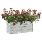 vidaXL Strat înălțat de grădină argintiu 100x40x45 cm oțel galvanizat vidaXL Strat înălțat de grădină argintiu 100x40x45 cm oțel galvanizat