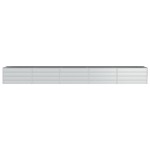 vidaXL Strat înălțat de grădină argintiu 400x80x45 cm oțel galvanizat