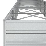 vidaXL Strat înălțat de grădină argintiu 400x80x45 cm oțel galvanizat
