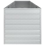 vidaXL Strat înălțat de grădină argintiu 400x80x77 cm oțel galvanizat