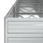 vidaXL Strat înălțat de grădină argintiu 400x80x77 cm oțel galvanizat