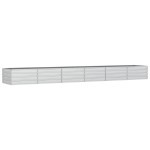 vidaXL Strat înălțat de grădină argintiu 480x40x45 cm oțel galvanizat vidaXL Strat înălțat de grădină argintiu 480x40x45 cm oțel galvanizat