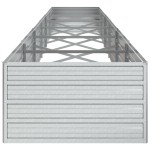 vidaXL Strat înălțat de grădină argintiu 480x40x45 cm oțel galvanizat vidaXL Strat înălțat de grădină argintiu 480x40x45 cm oțel galvanizat