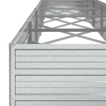 vidaXL Strat înălțat de grădină argintiu 480x40x45 cm oțel galvanizat vidaXL Strat înălțat de grădină argintiu 480x40x45 cm oțel galvanizat