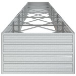 vidaXL Strat înălțat de grădină argintiu 600x80x45 cm oțel galvanizat