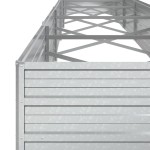 vidaXL Strat înălțat de grădină argintiu 600x80x45 cm oțel galvanizat